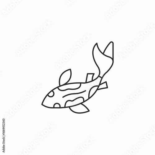 koi fish icon sign vector