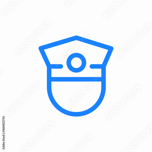 police officer hat icon sign vector