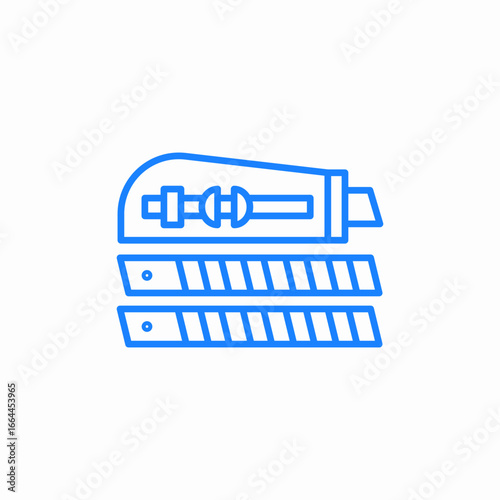 utility knife spare replacement blades icon sign vector