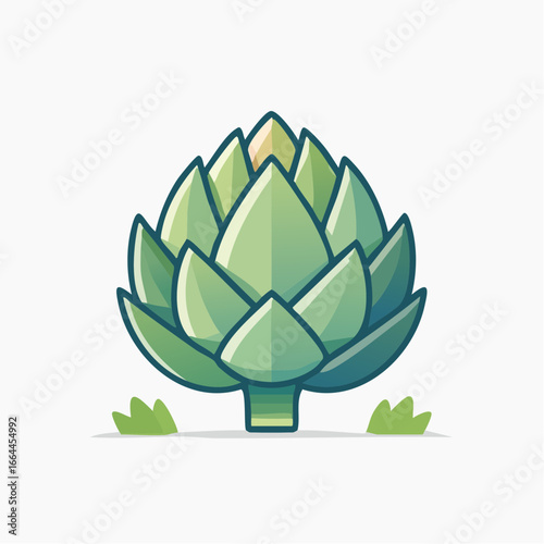 Green Artichoke Illustration