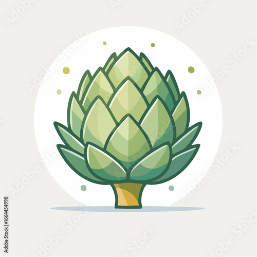Colorful Pixel Art Artichoke Illustration