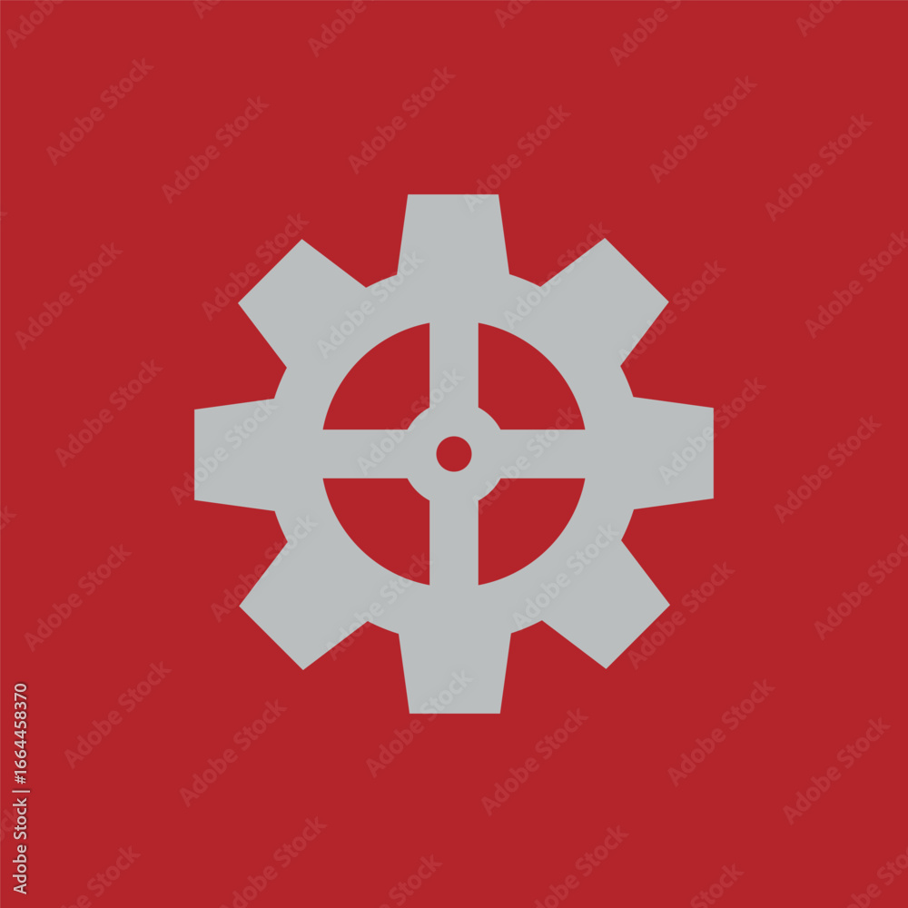 Fototapeta premium Gear icon in color for automation, machine, and industrial projects.