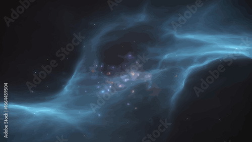 Breathtaking photograph of a vast swirling nebula in rgb colors