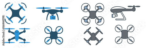 Drone Designs Collection, Minimalist flat design