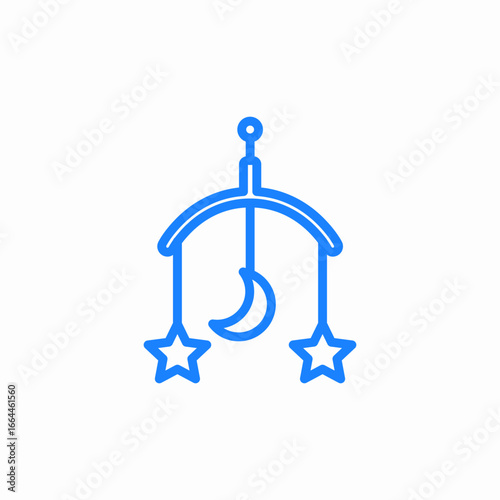 baby mobile dreams icon sign vector