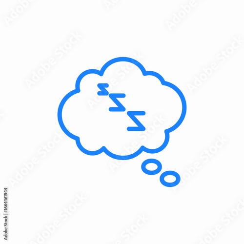 dream cloud sleep icon sign vector
