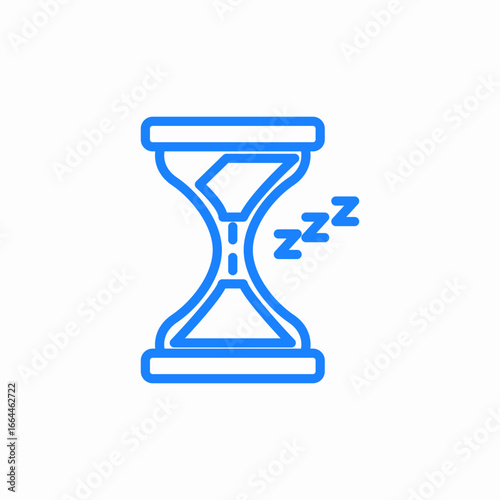 hourglass sleep time icon sign vector