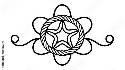 Vector art of star flower shape