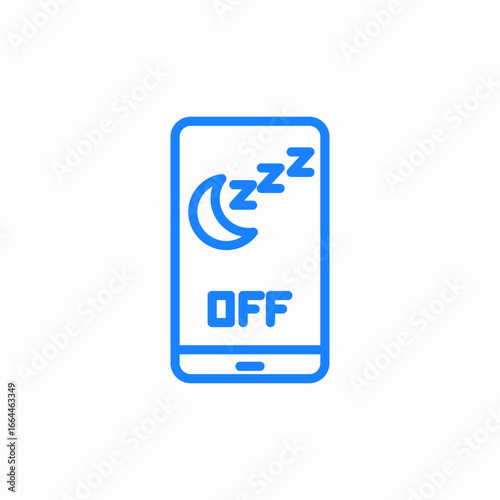 moon sleep off icon sign vector