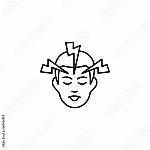 severe headache icon sign vector