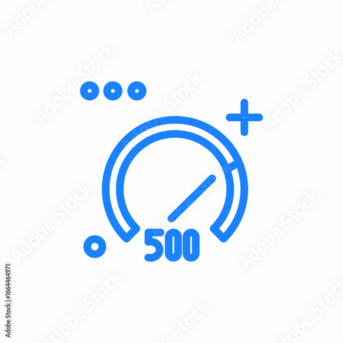 speedometer internet 500 icon sign vector