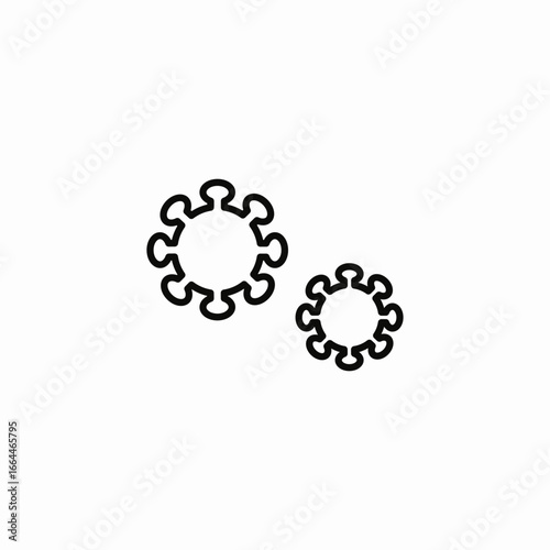 virus particles icon sign vector