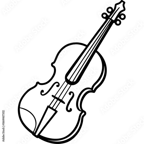 Elegant Cello Silhouette Vector Art