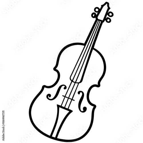 Elegant Cello Silhouette Vector Art