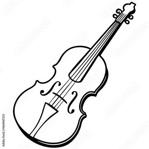 Elegant Cello Silhouette Vector Art