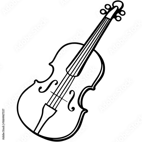 Elegant Cello Silhouette Vector Art