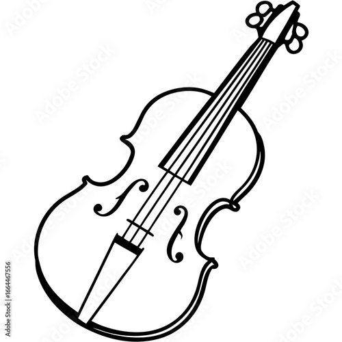 Elegant Cello Silhouette Vector Art