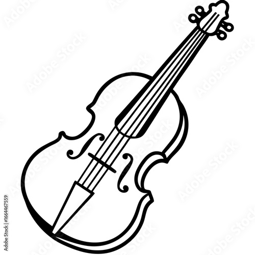Elegant Cello Silhouette Vector Art