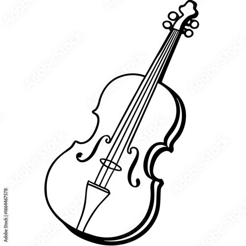 Elegant Cello Silhouette Vector Art