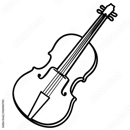 Elegant Cello Silhouette Vector Art