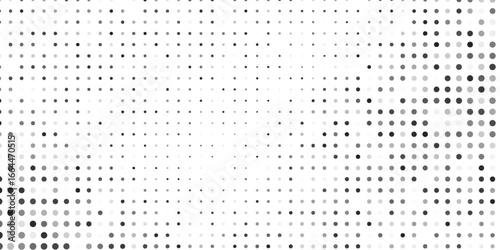 Abstract rectangkle mesh halftone gradient texture. Vanishing polka dot simple art design