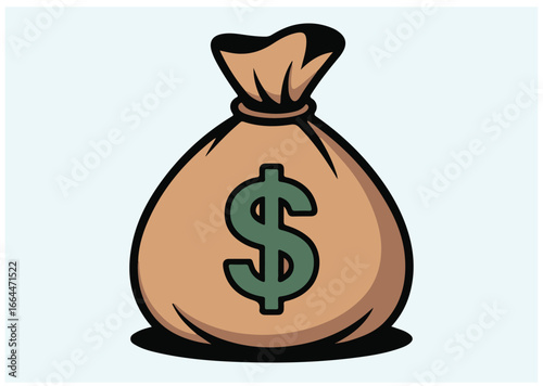 Dollar money bag Vector design