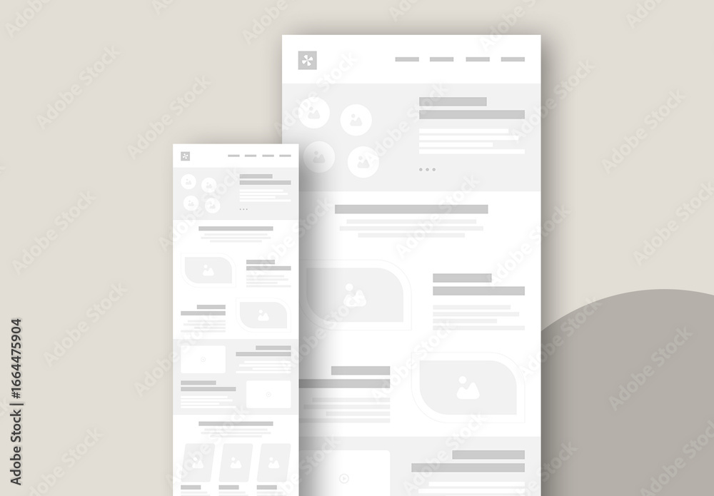 Wireframe Template Layout Stock Template | Adobe Stock