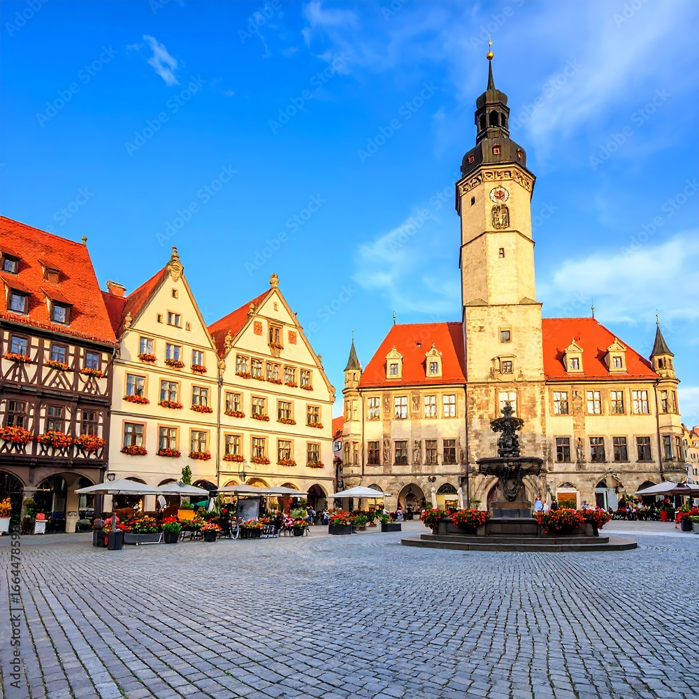 Fototapeta premium Market Square Town Hall Germany
