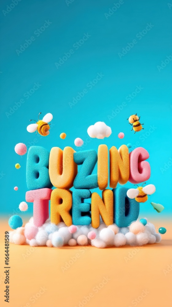 Obraz premium A vibrant design featuring colorful text 