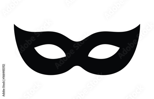 WebVector art of a black masquerade mask, perfect for adding an air of mystery and elegance to any design, representing themes of disguise, celebration, and theatrical performance