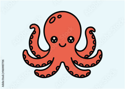 Cute octopus Vector design