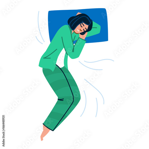 Woman sleeping peacefully on pillow, enjoying deep sleep and relaxation
