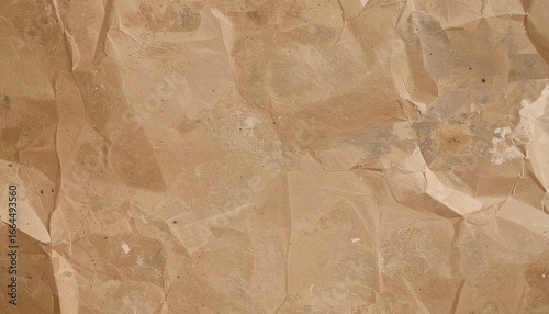 Crinkled brown paper abstract texture studio digital art plain background close-up visual design concepts for creative projects