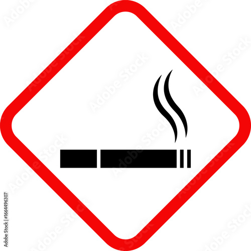 No Smoking sign. No Smoking And Smoking Area symbol isolate on white background - printable set silhouette icon design