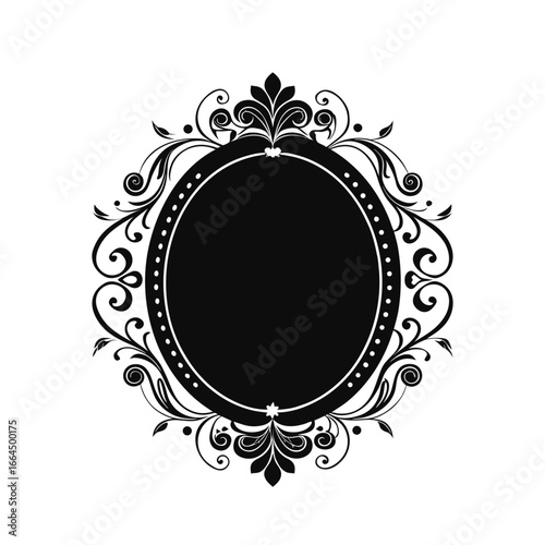 vintage frame with floral ornament