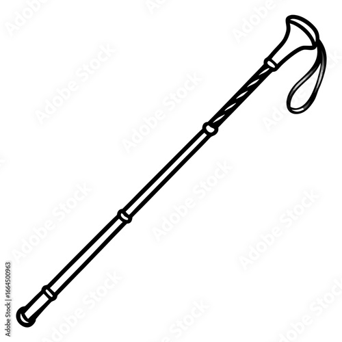 Mountain Trekking Stick – Vector Art