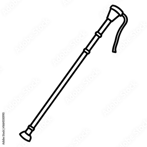 Mountain Trekking Stick – Vector Art