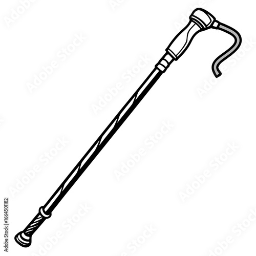 Mountain Trekking Stick – Vector Art