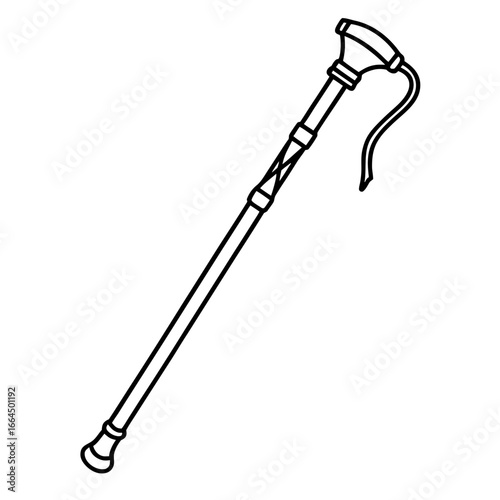 Mountain Trekking Stick – Vector Art