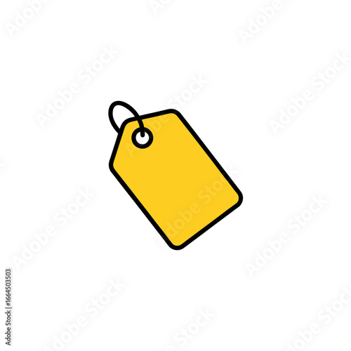 Vector art of yellow price tag