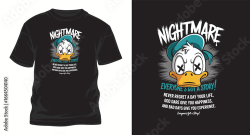 nightmare typography t shirt design, motivational typography t shirt design, inspirational quotes t-shirt design, vector quotes lettering t shirt design for print