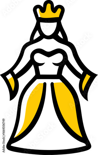 Cabaret style dress with feather boa isolated on white background