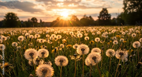 Sunset Serenade: Dandelion Wishes