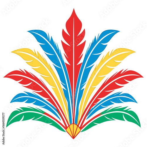 vector illustration of colorful feathers
