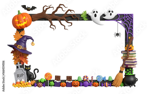 3D halloween party frame
