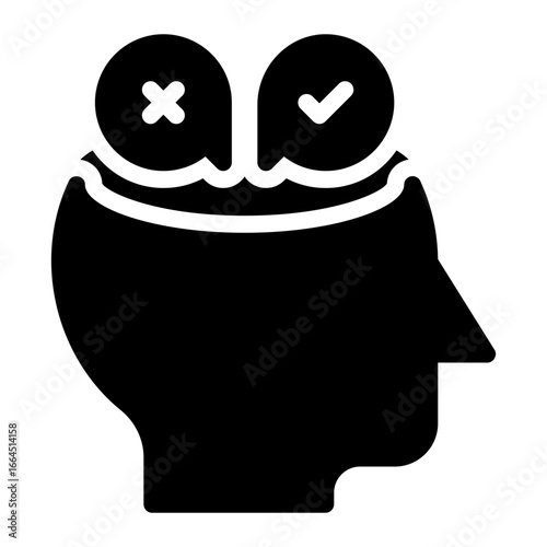 decision making glyph icon