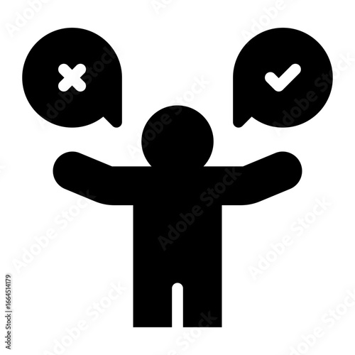 decision making glyph icon