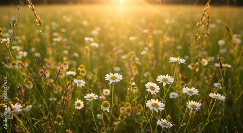 Golden Hour Meadow: Daisy Dreams