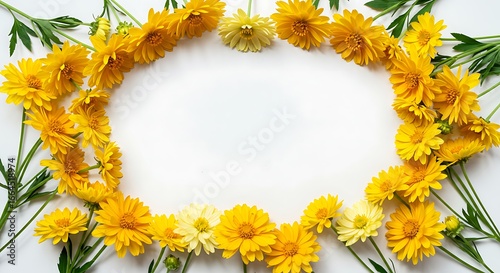 Golden Bloom Frame: A Floral Oval