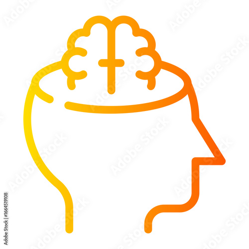 brainstorm process gradient icon
